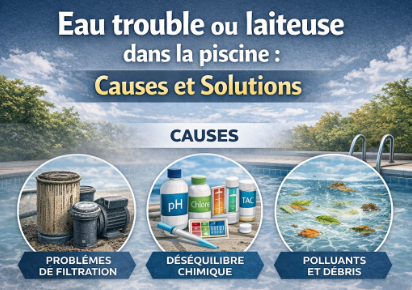 Eau trouble ou laiteuse dans la piscine : causes et solutions