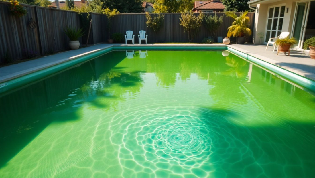 Eau verte dans la piscine : causes, solutions et intervention en Savoie