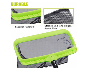 Épuisette piscine ultra-fine avec filet profond – 43x27 cm – AquaZenn